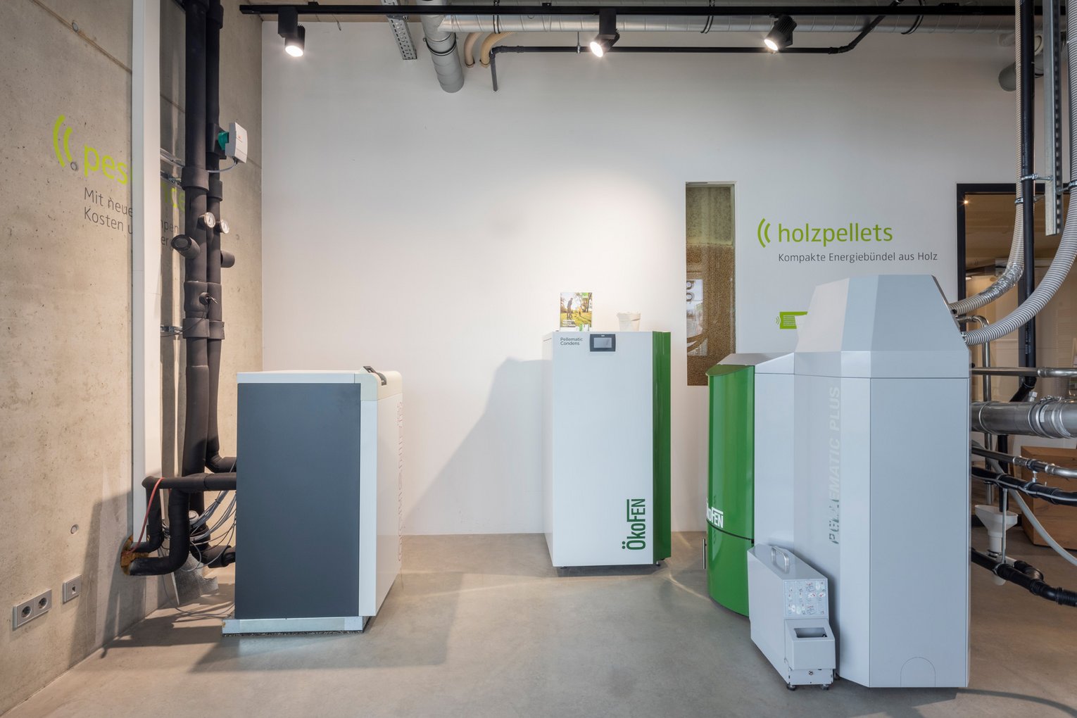 Heizsysteme bei Team Hörmann Pelletheizungen und Heizsysteme in der Ausstellung bei Team Hörmann Friedrichshafen