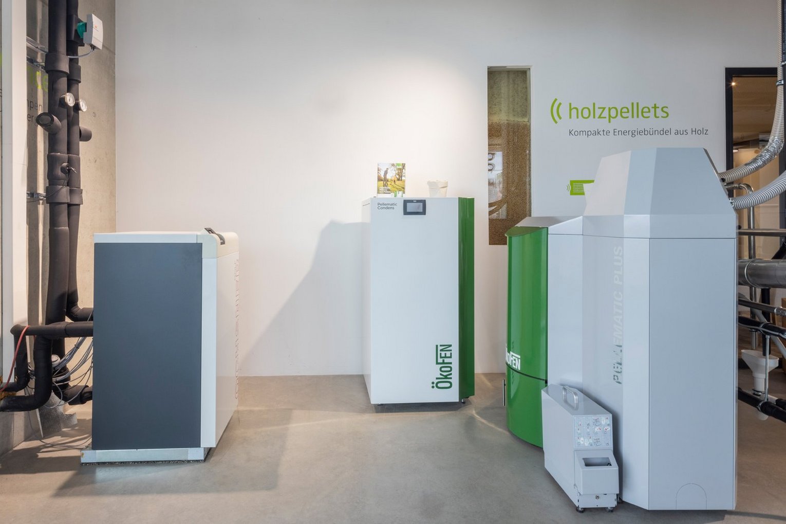 Heizsysteme bei Team Hörmann Pelletheizungen und Heizsysteme in der Ausstellung bei Team Hörmann Friedrichshafen